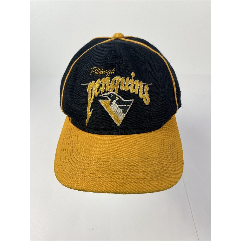 Vintage The Game Pittsburgh Penguins NHL Hockey Snapback Hat Adjustable Black